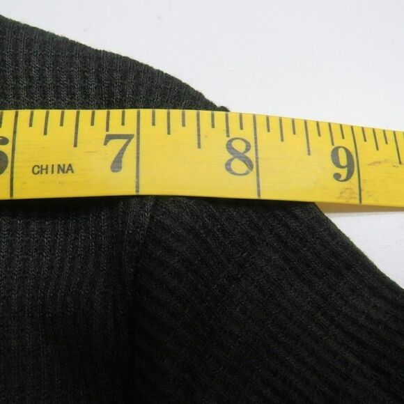 Souq Fone Knot Front Long Sleeve Shirt Women's Size Medium Black Athletic Exerci - Picture 7 of 13